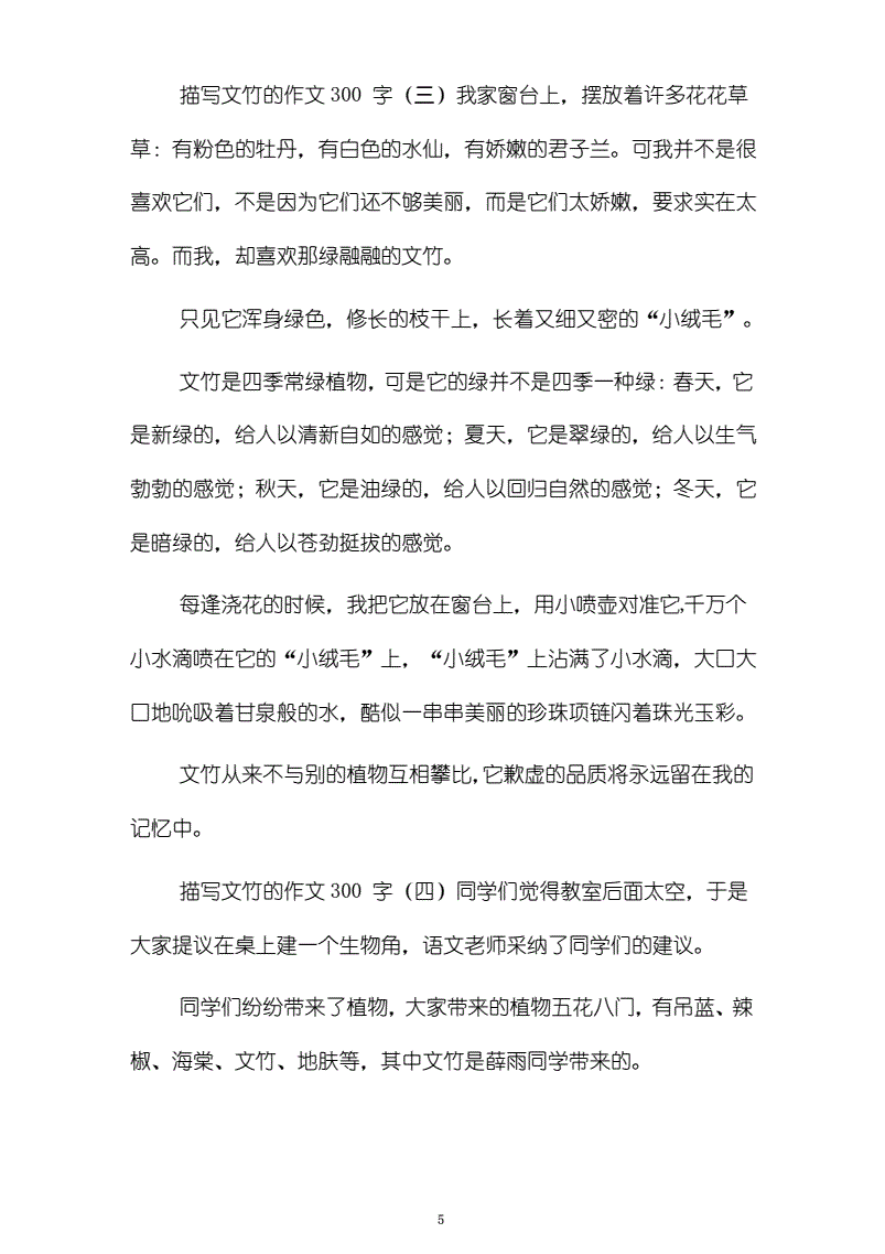 文竹作文