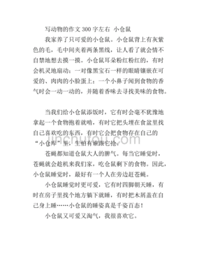 写仓鼠的作文500字