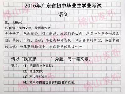 2015广东高考作文
