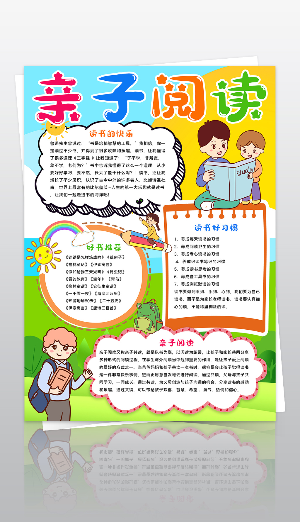 读书手抄报排版