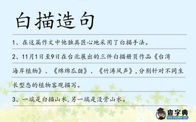 白描手法作文