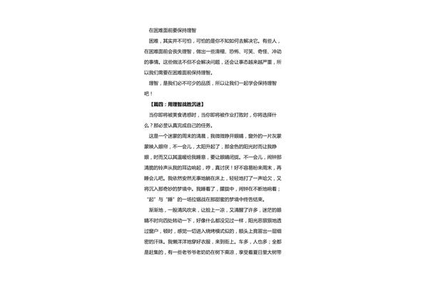 痴迷作文800字