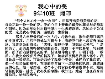 我心中的那个她作文