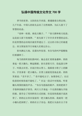 中国传统文化的作文