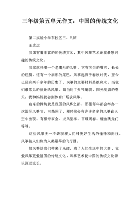 中国传统文化的作文