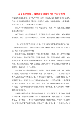 在细微处作文