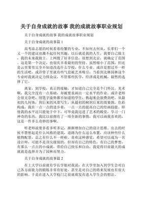 我的成就故事