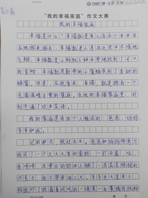 家庭幸福作文