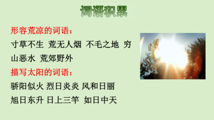 描写太阳的词