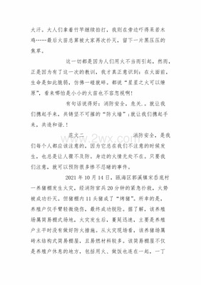 安全小作文