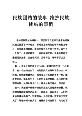 团结的故事事例