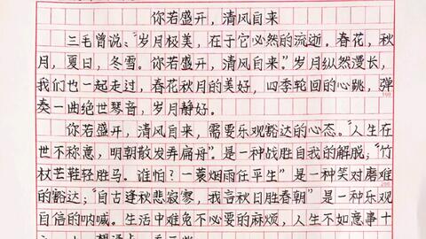 不一样的作文
