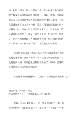 钓鱼作文350字