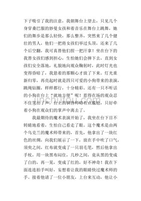 看马戏作文