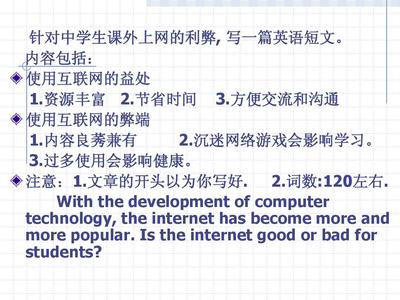 网络游戏的利与弊英语作文
