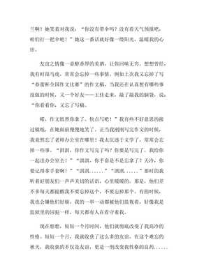 她笑了作文600字