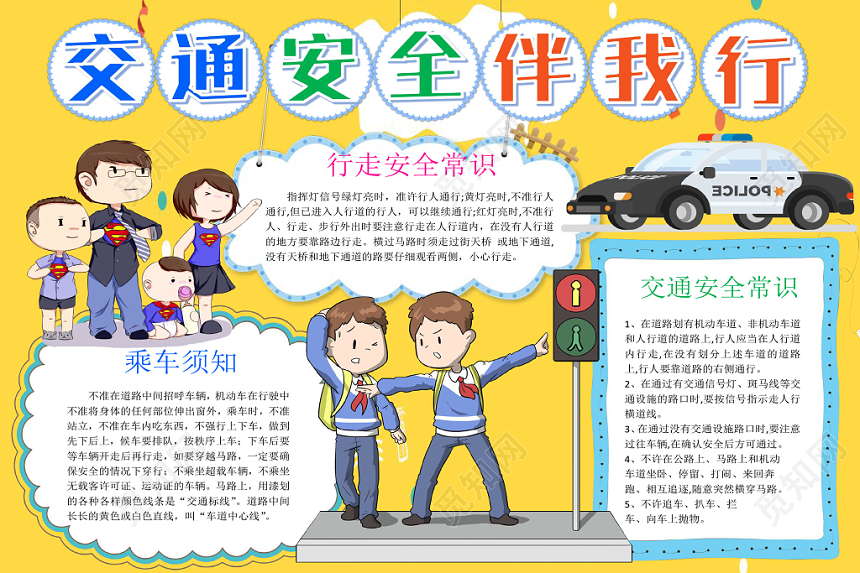 文明安全伴我行手抄报