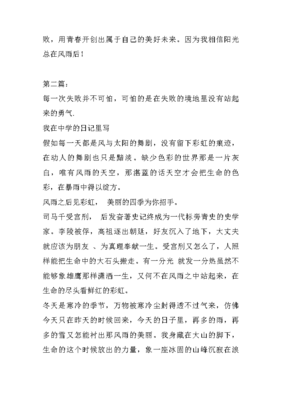 描写风雨的作文