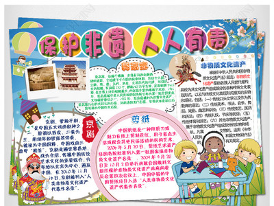 文化遗产手抄报