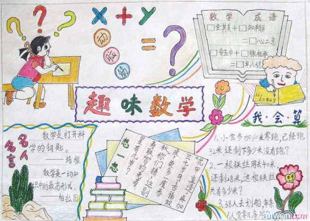 三年级上册数学手抄报内容