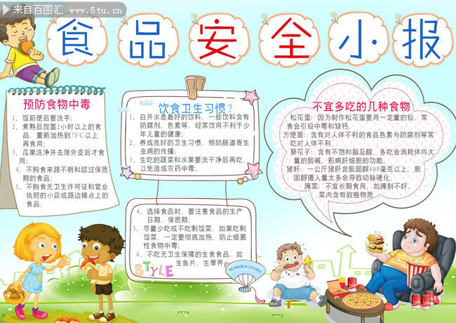 健康食品安全手抄报