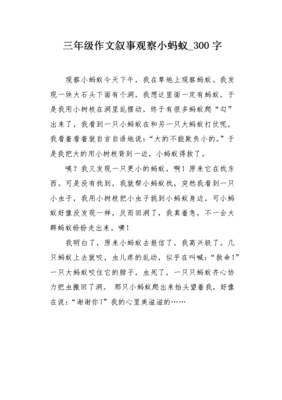 写蚂蚁的作文300字