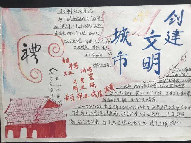 手抄报创文