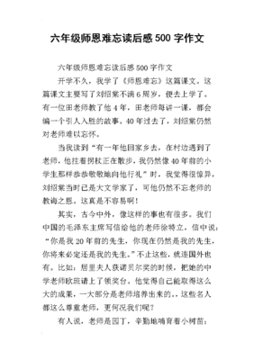 师恩作文500字