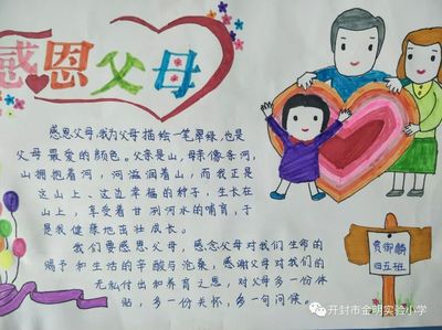 感恩手抄报初中