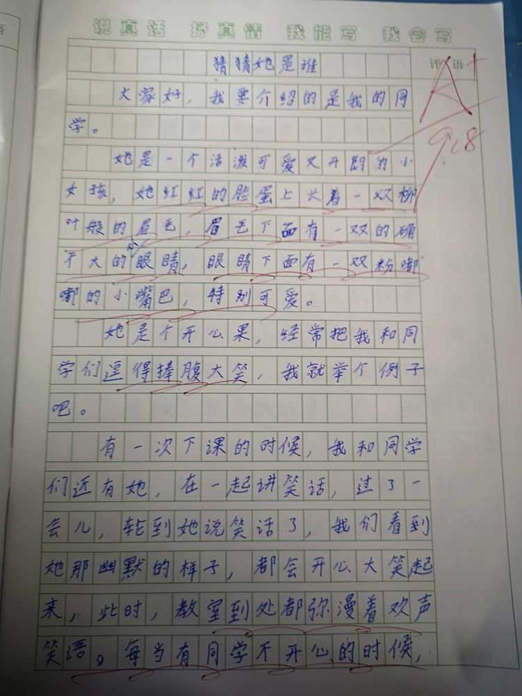 猜猜他是谁400字