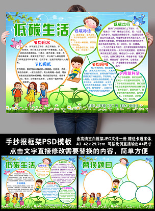低碳生活手抄报的内容