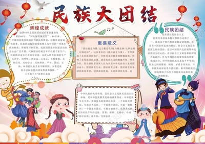简单的民族手抄报