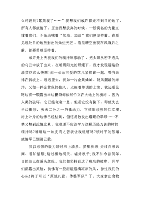 远足作文500字