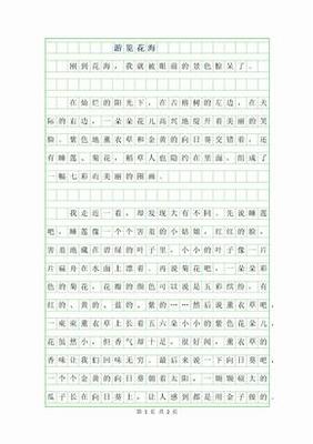 游览作文100字