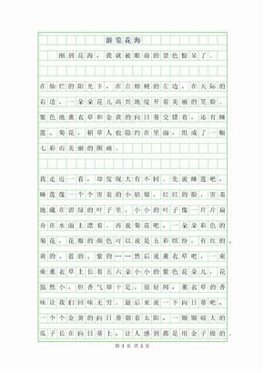游览作文100字