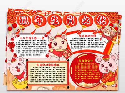 关于十二生肖的手抄报