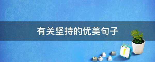 坚持的优美句子