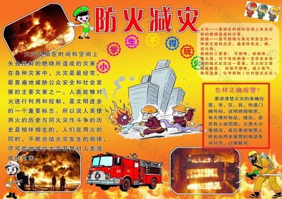 防火主题手抄报
