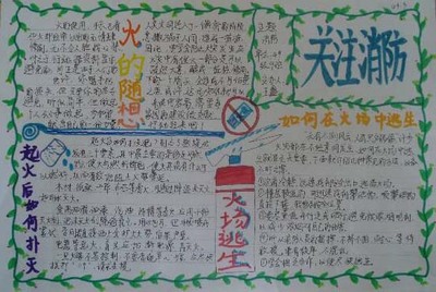 消防手抄报的字
