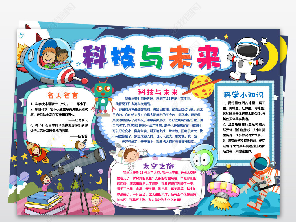 未来科技手抄报图片