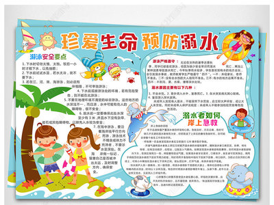 游泳安全手抄报图片