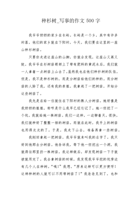 写事的作文五百字