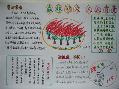 消防手抄报的字