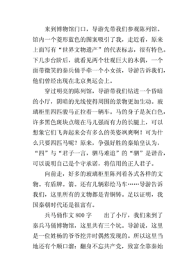 参观兵马俑作文