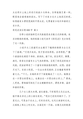 荷花淀读后感800字