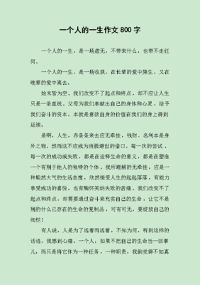 描写人的作文800