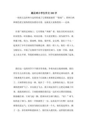 踢足球的作文