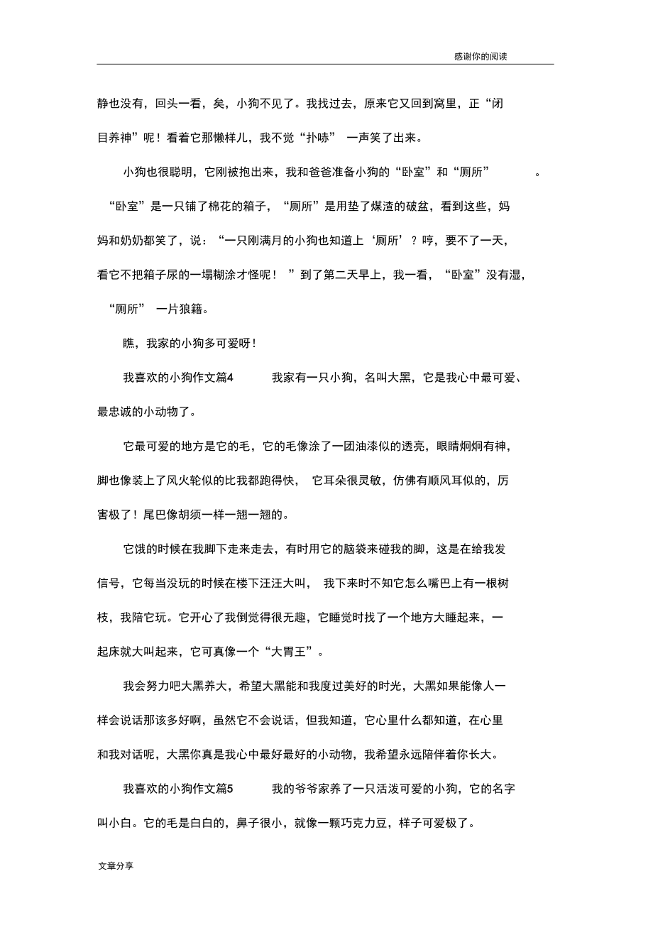 小狗不见了作文