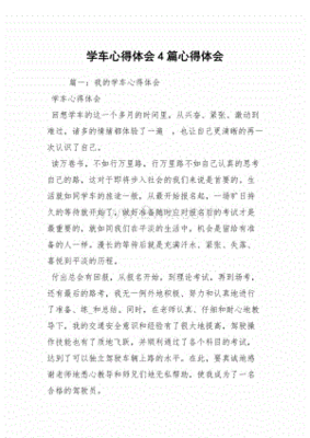 学车心得体会300字