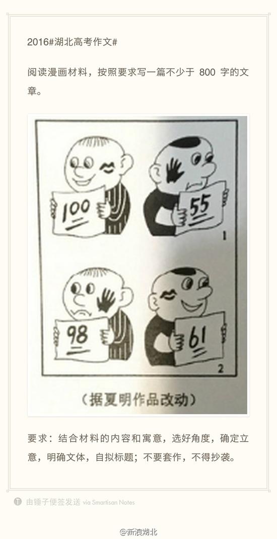 湖北历年高考作文题目